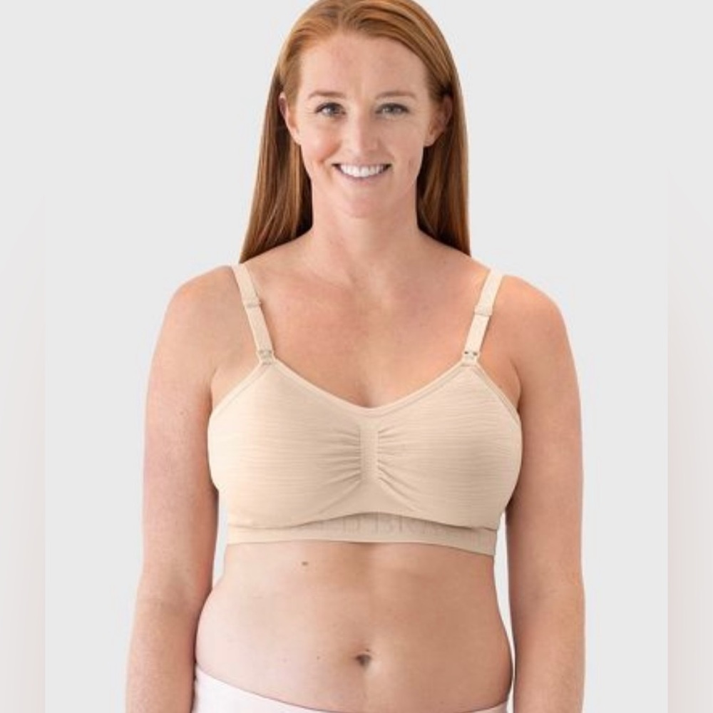 KINDRED BRAVELY-Wms Sublime Pumping+Nursing Hands Free Bra Sz: S-SB Col: Beige.